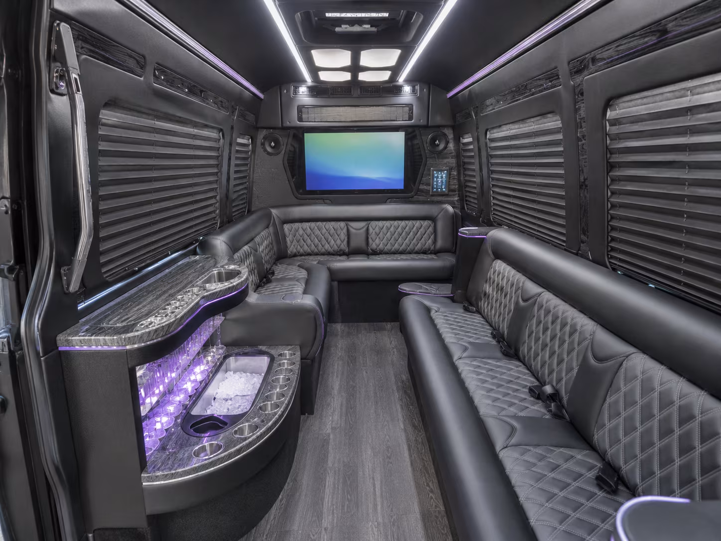 glendora 20 passenger party bus interior