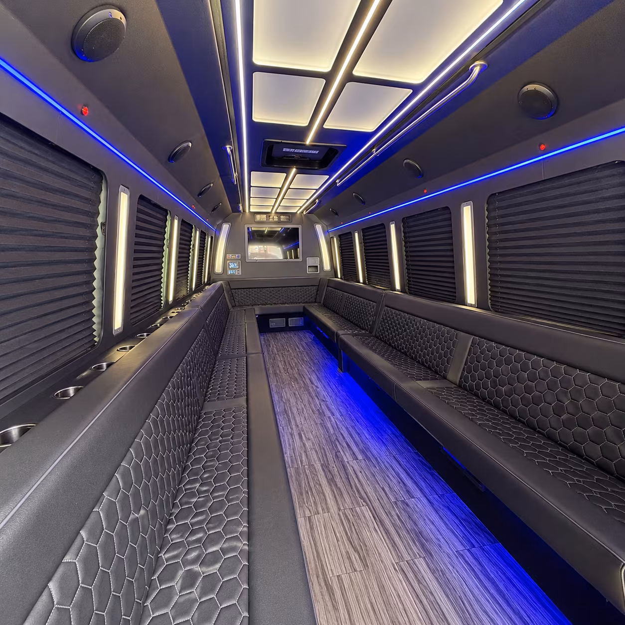 glendora 30 passenger party bus interior