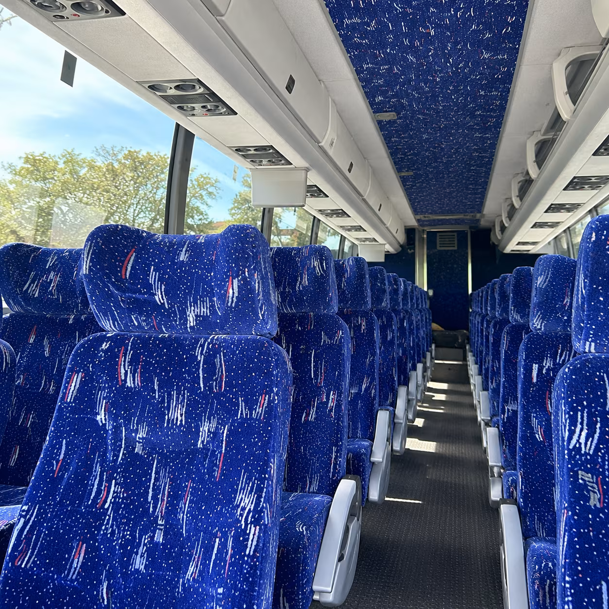 glendora charter bus rental interior